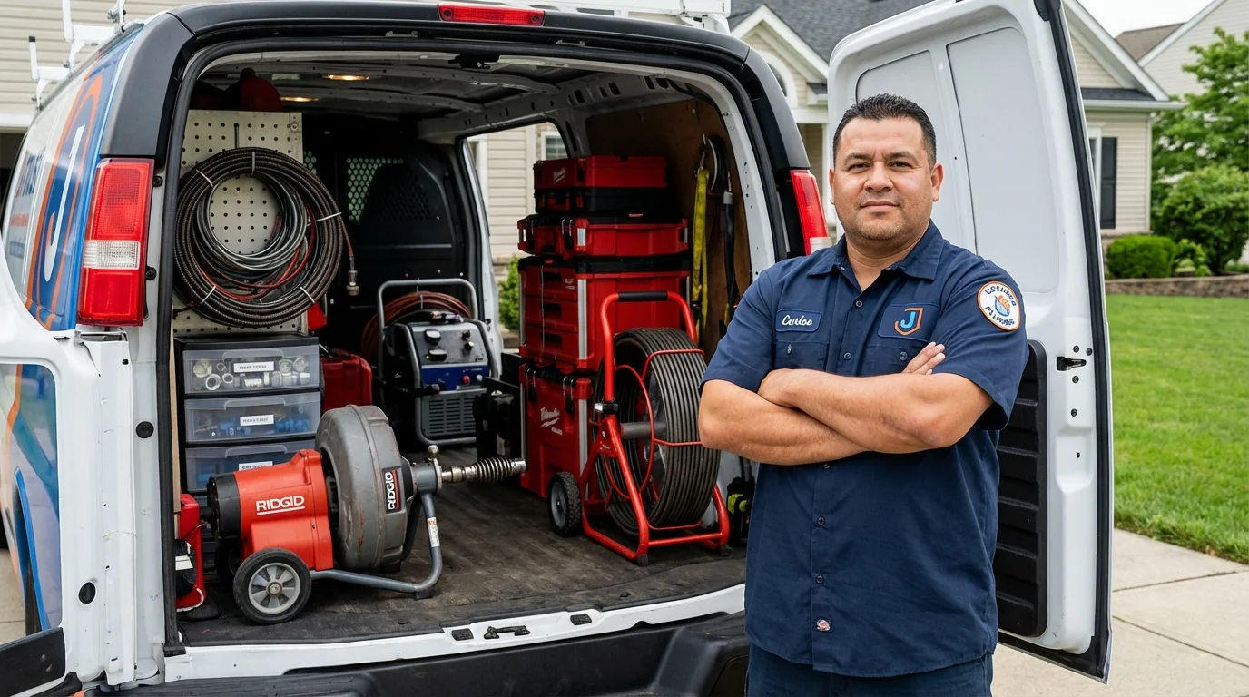 Professional drain cleaning equipment and Johns Plumbing LLC plumber in Winner