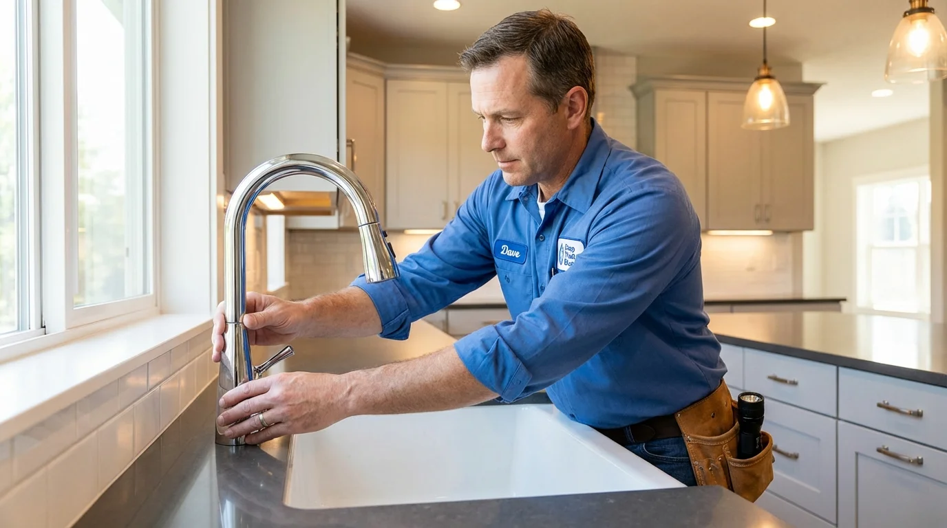 Kitchen faucet installation by Johns Plumbing LLC in Winner
